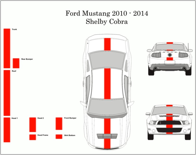 Download Mustang Racing Stripes Vector Template