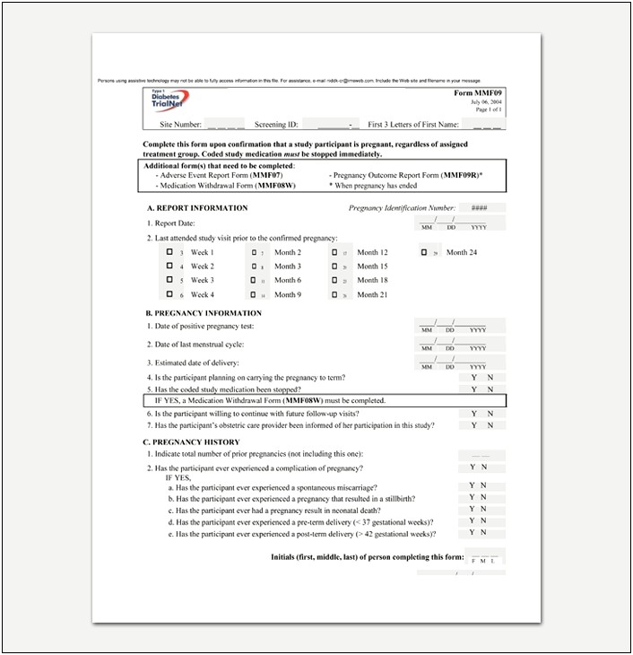 Download Proof Of Pregnancy Form Template