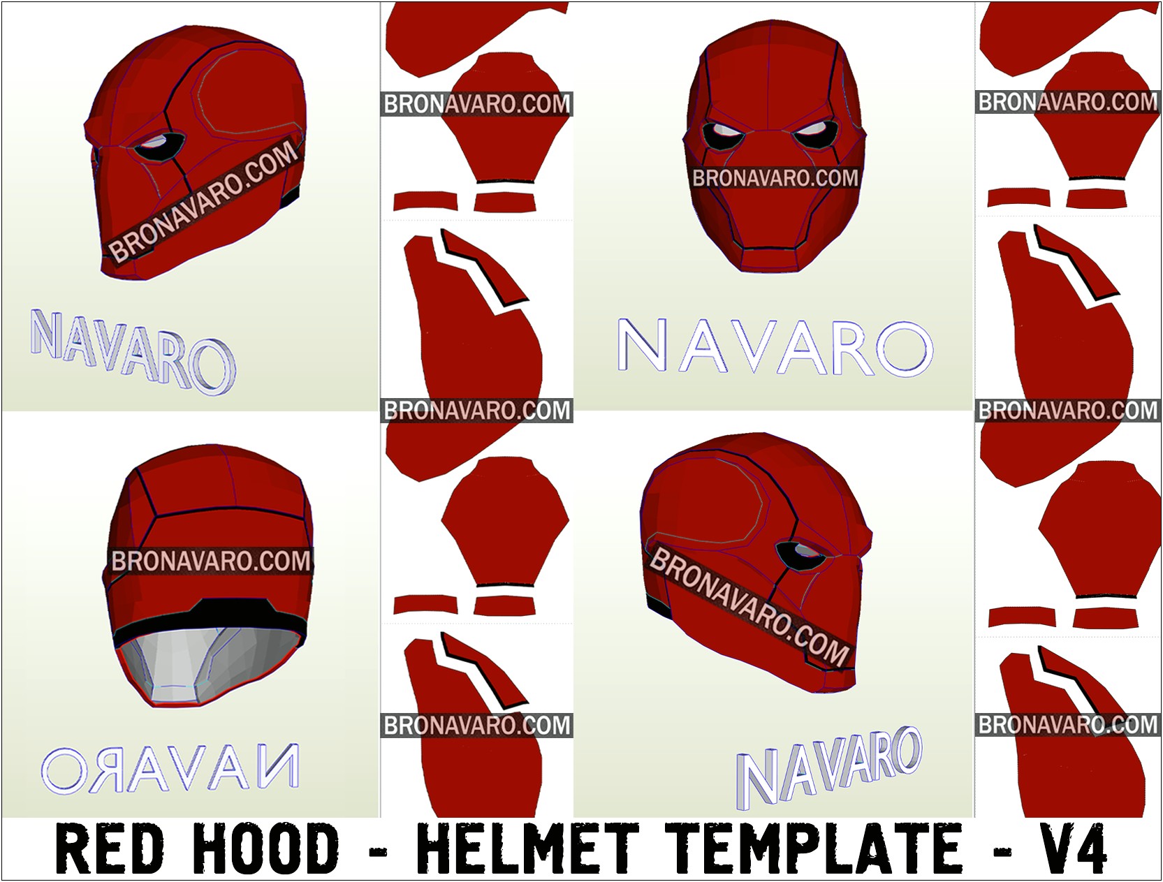 Download Redhood Eva Foam Helmet Template