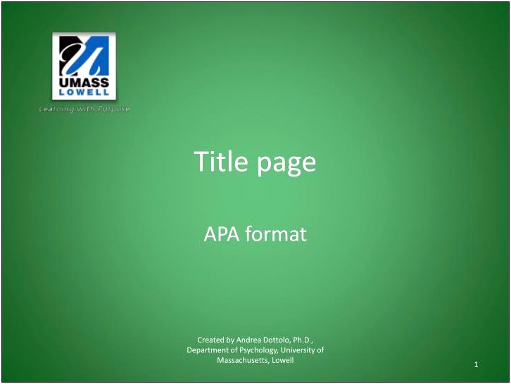 Download Template For Apa Format Powerpoint Slide
