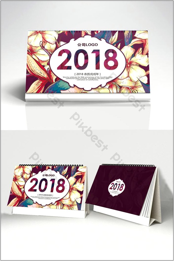 Download Template Kalender Meja 2018 Cdr
