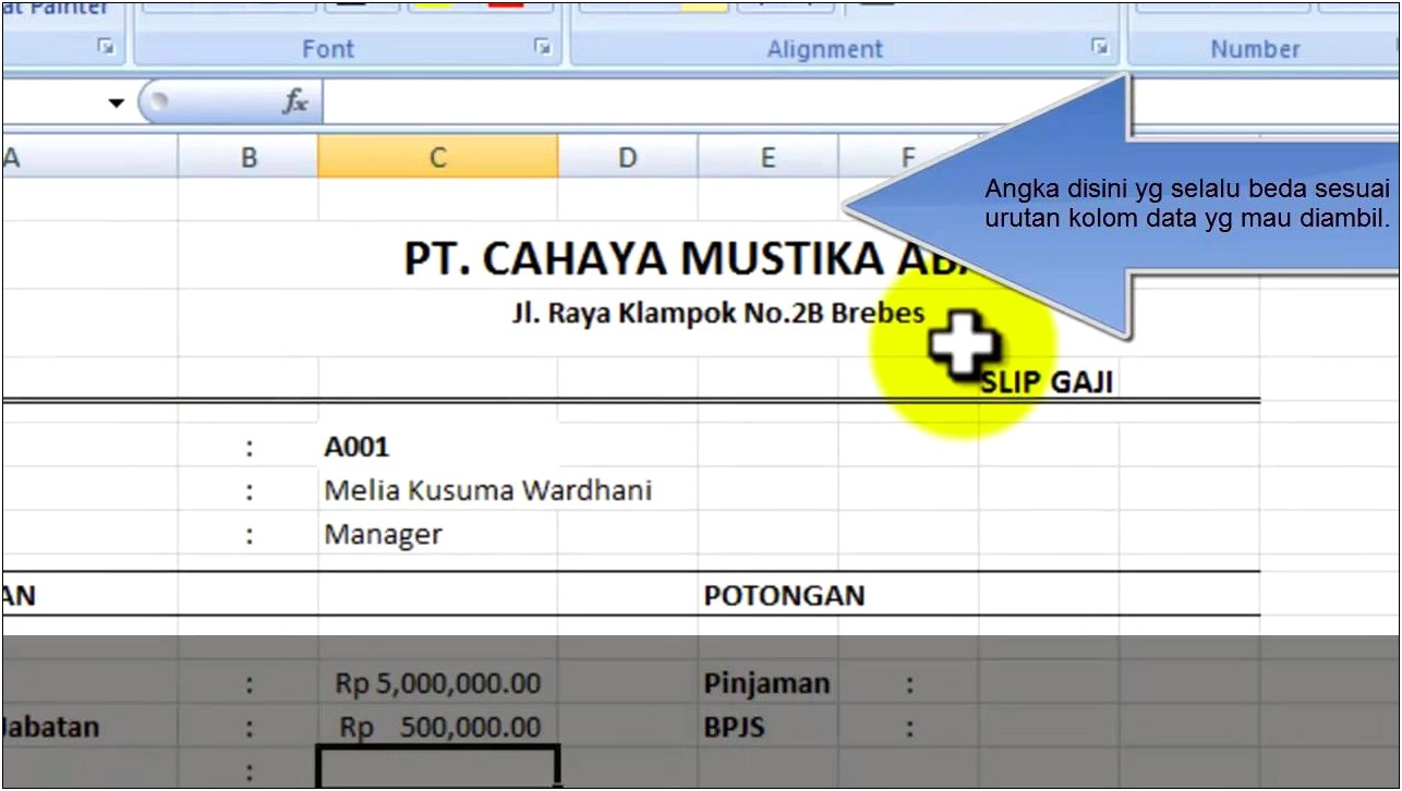 Download Template Slip Gaji Karyawan Excel