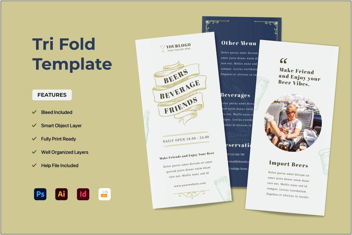 Download Tri Fold Brochure Template Indesign