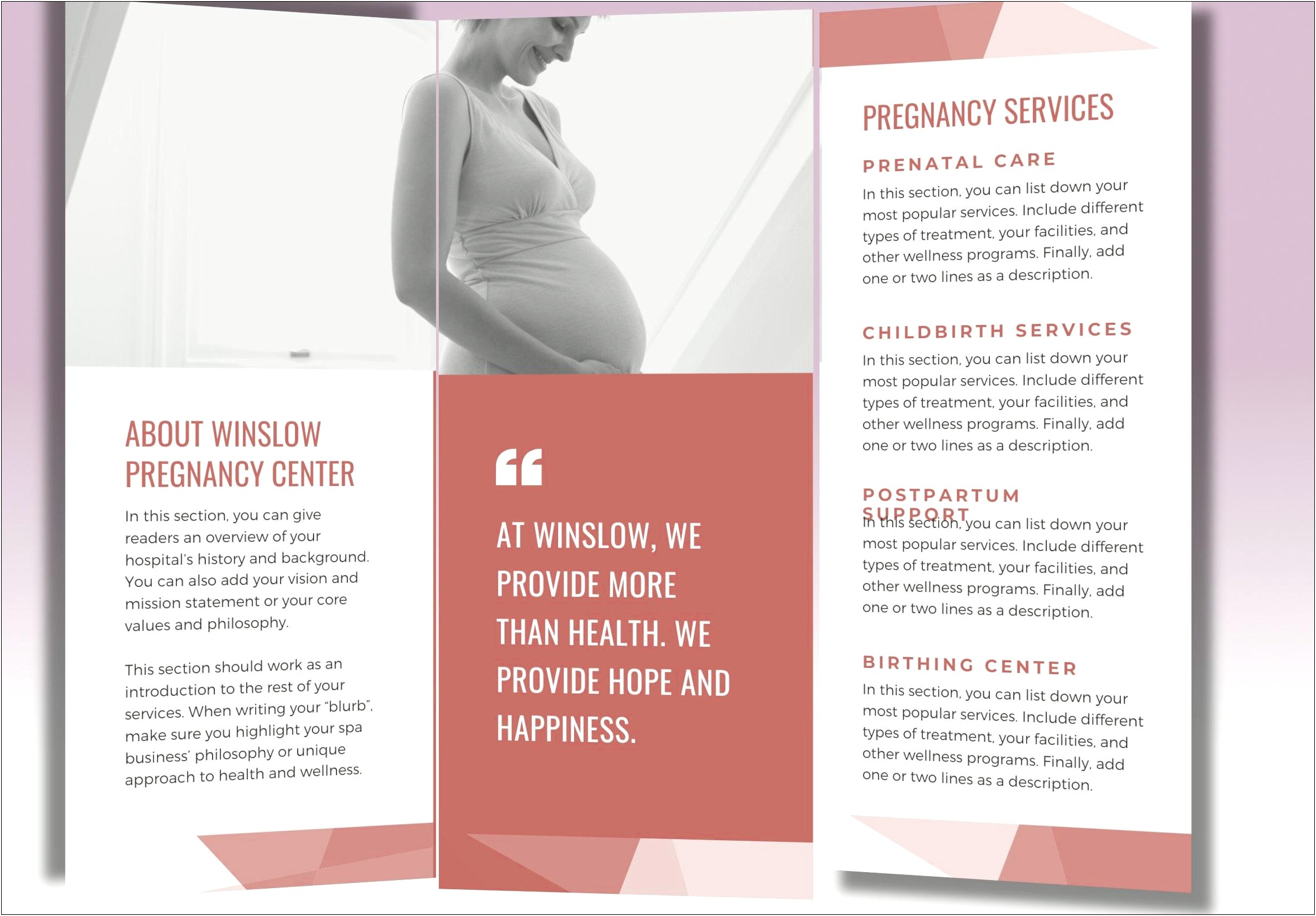 Download Tri Fold Brochure Template Pregnancy