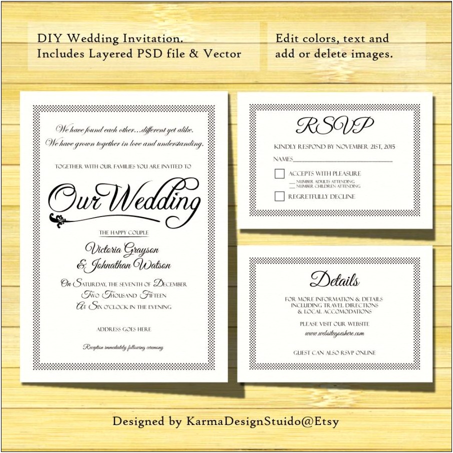 Download Wedding Invitation Card Template Psd