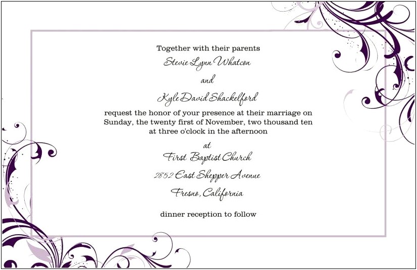 Download Wedding Invitation Templates Microsoft Word
