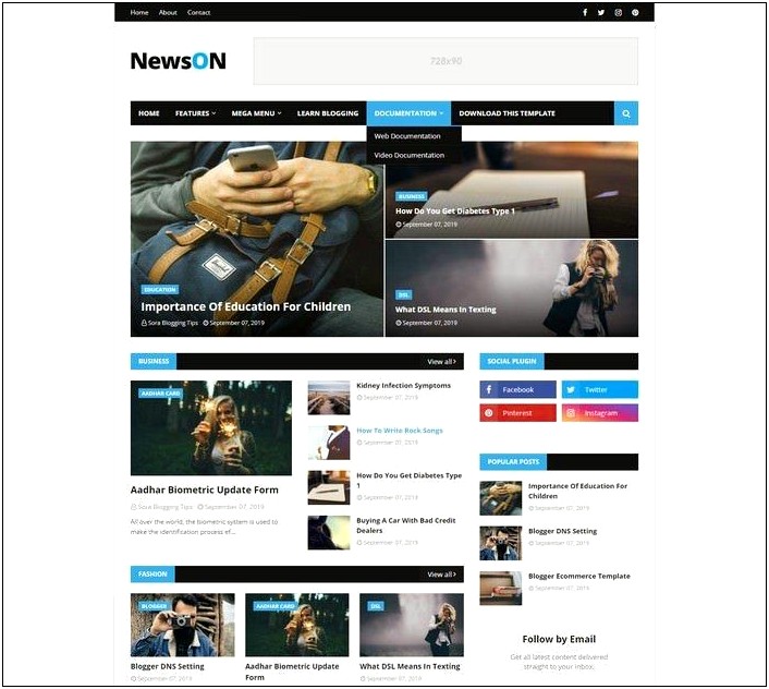 Download Workmag Themeforest Responsive Blogger Template