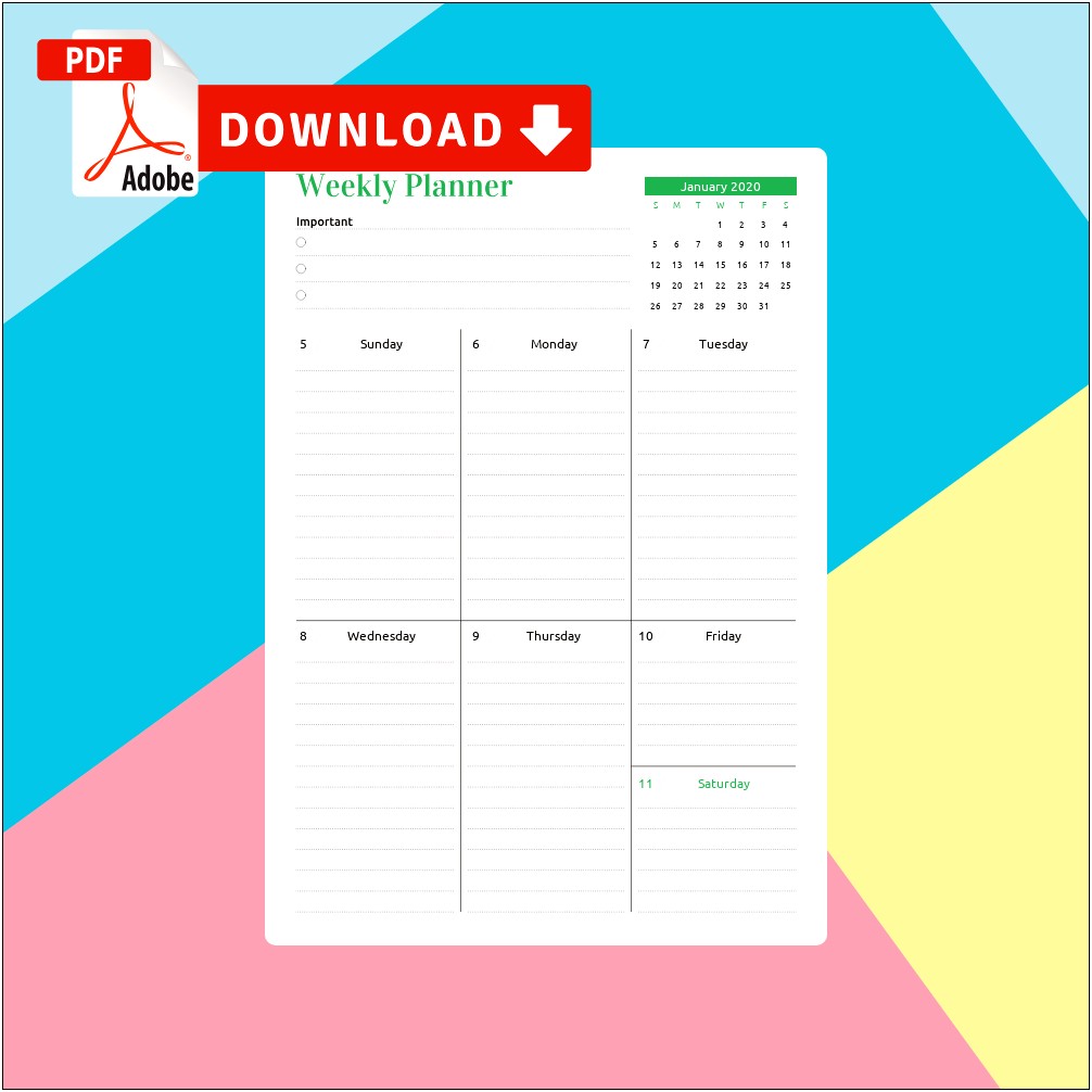 Downloadable Monthly Meal Planner Word 2013 Template