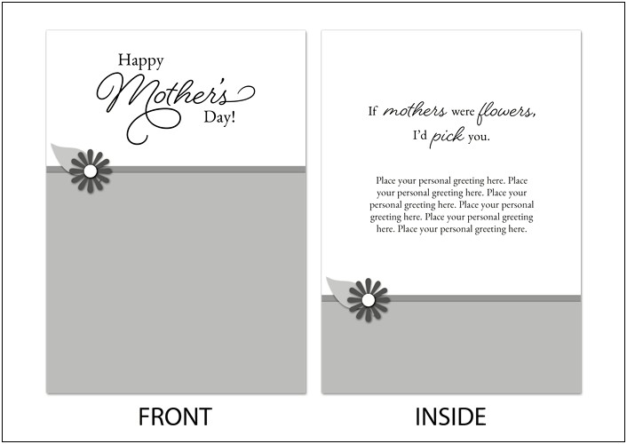 Downloadable Mother's Day Card Template Word