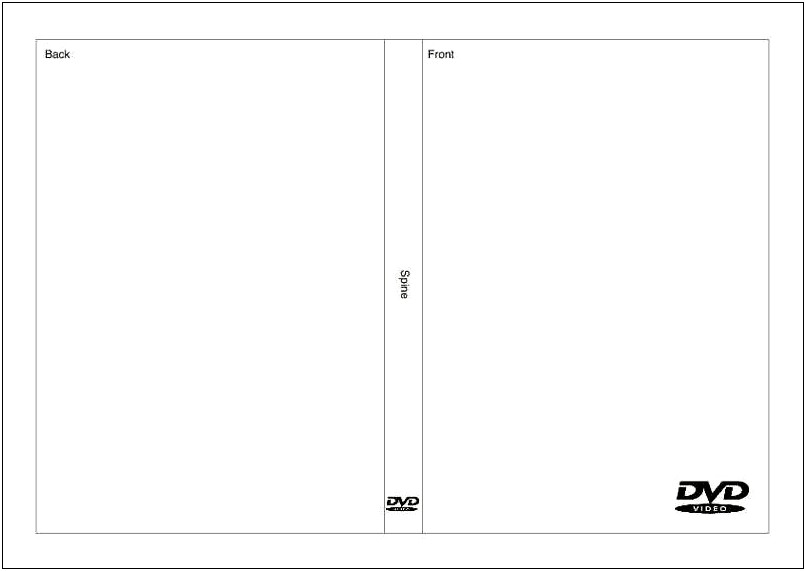 Dvd Case Cover Template Word 2010