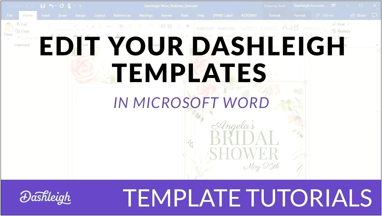 Dymo Label Templates For Microsoft Word