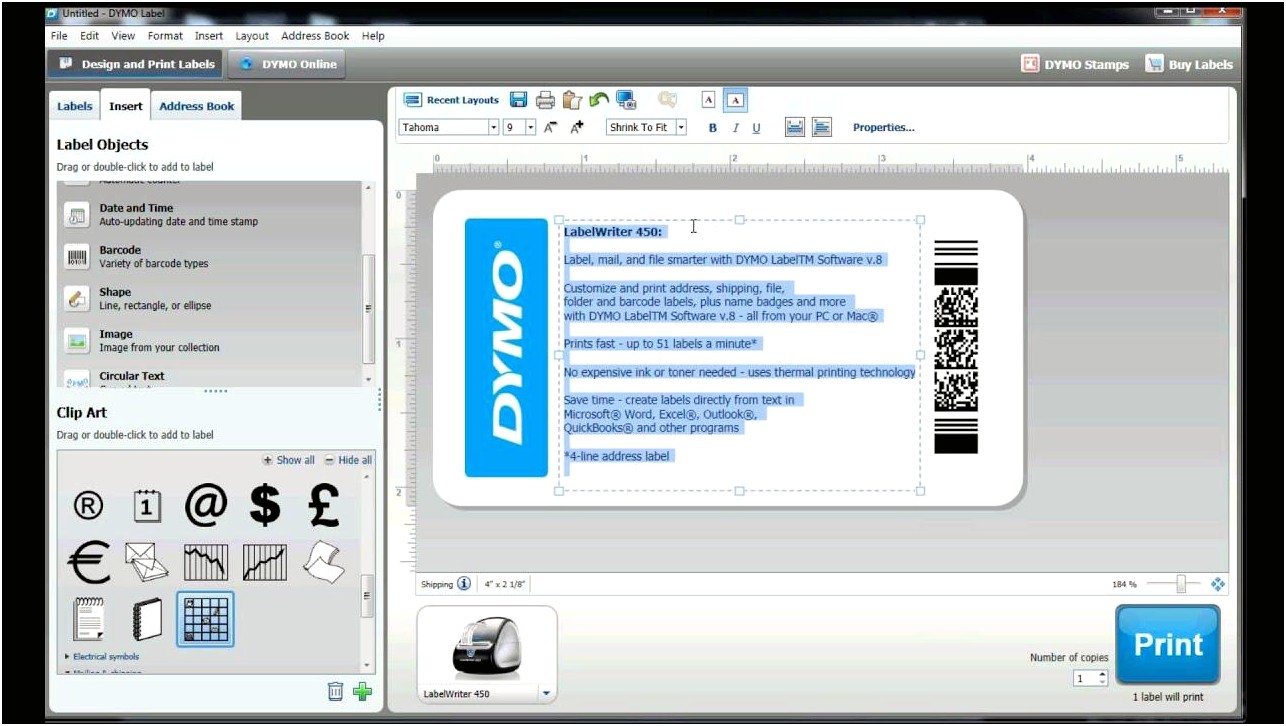 Dymo Labelwriter 450 Templats For Word