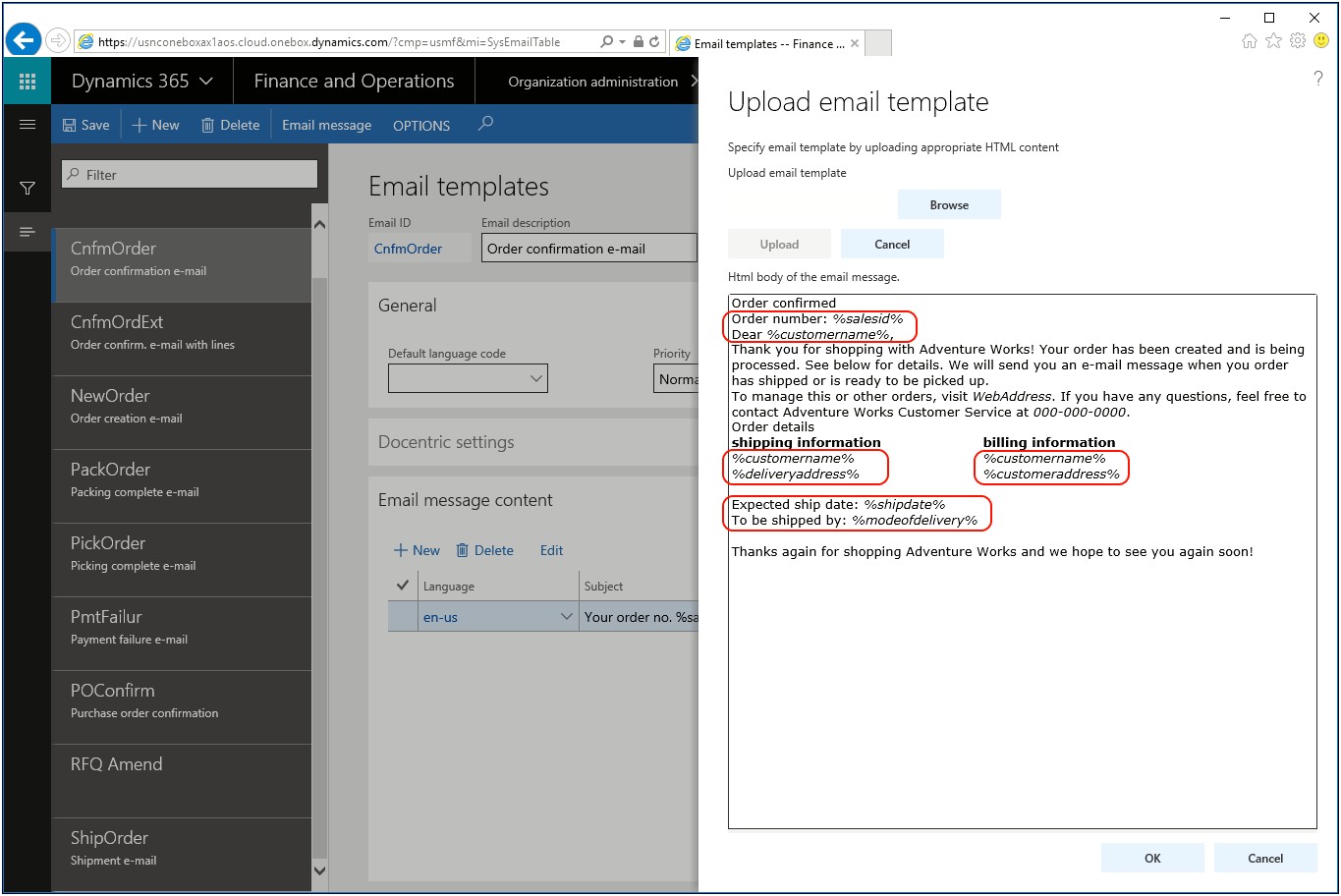 Dynamics 365 Remove Personal Word Templates