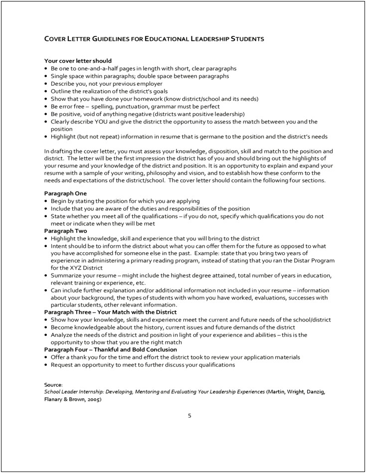 Education Cover Letter Template Word Doc