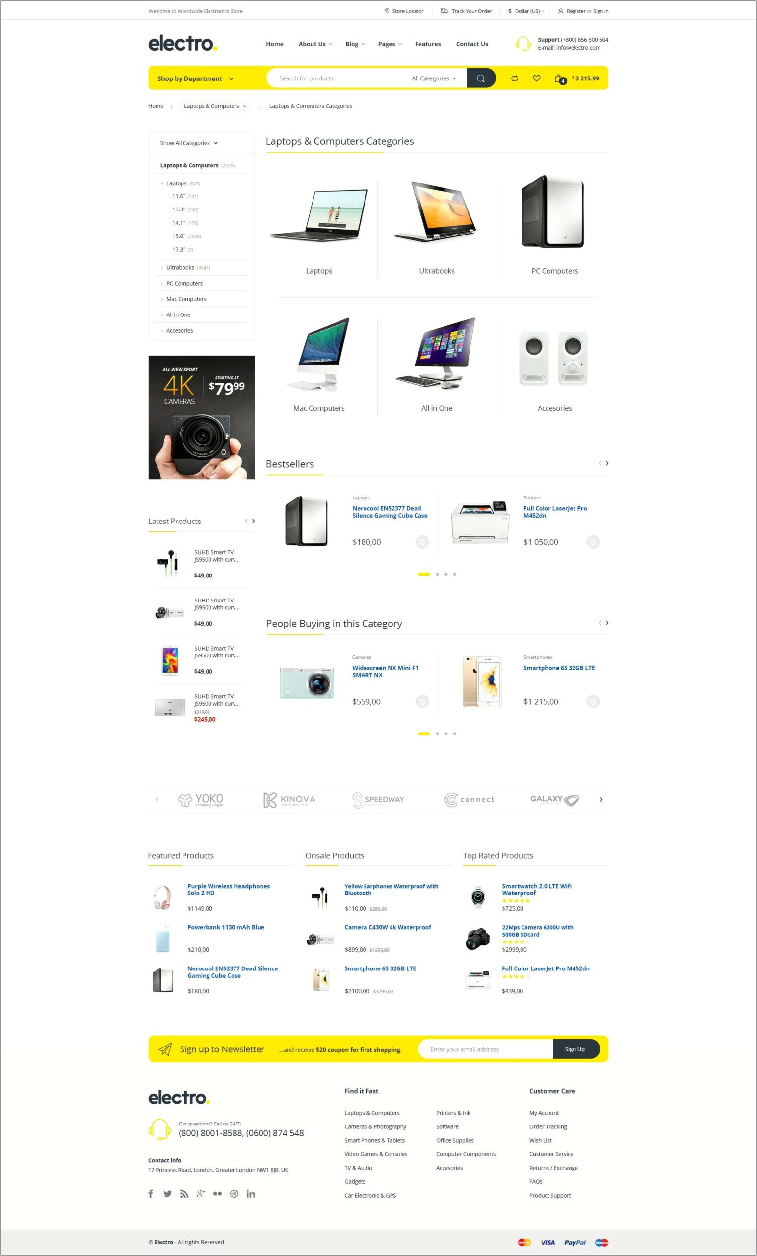 Electro Electronics Ecommerce Html Template Download