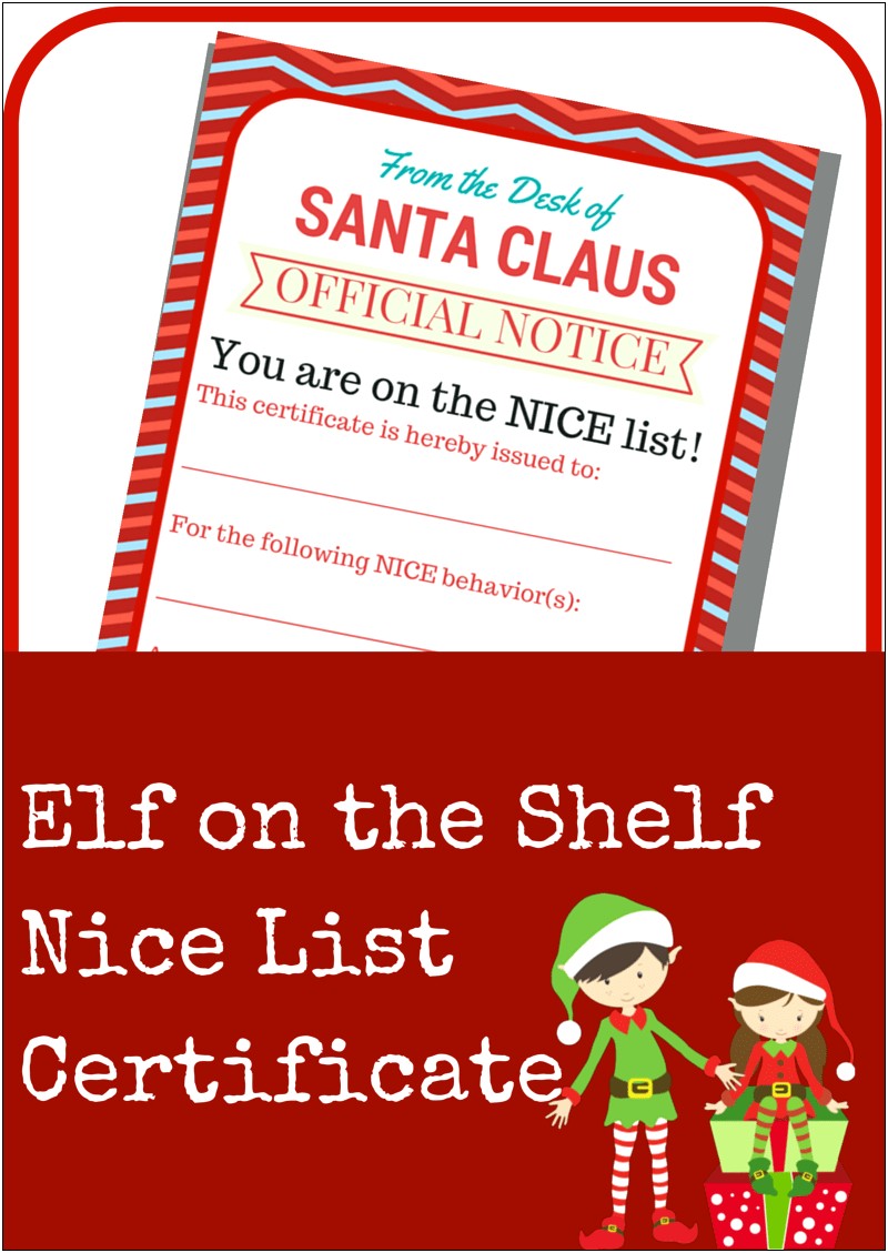 Elf On The Shelf Letter Template Download Naughty