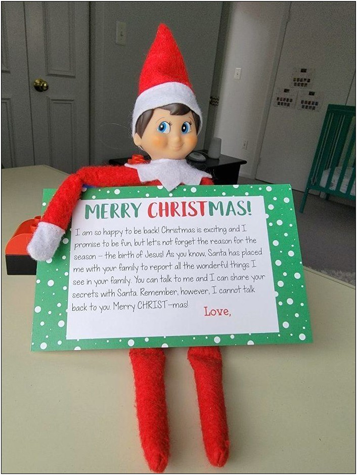 Elf On The Shelf Letter Word Template