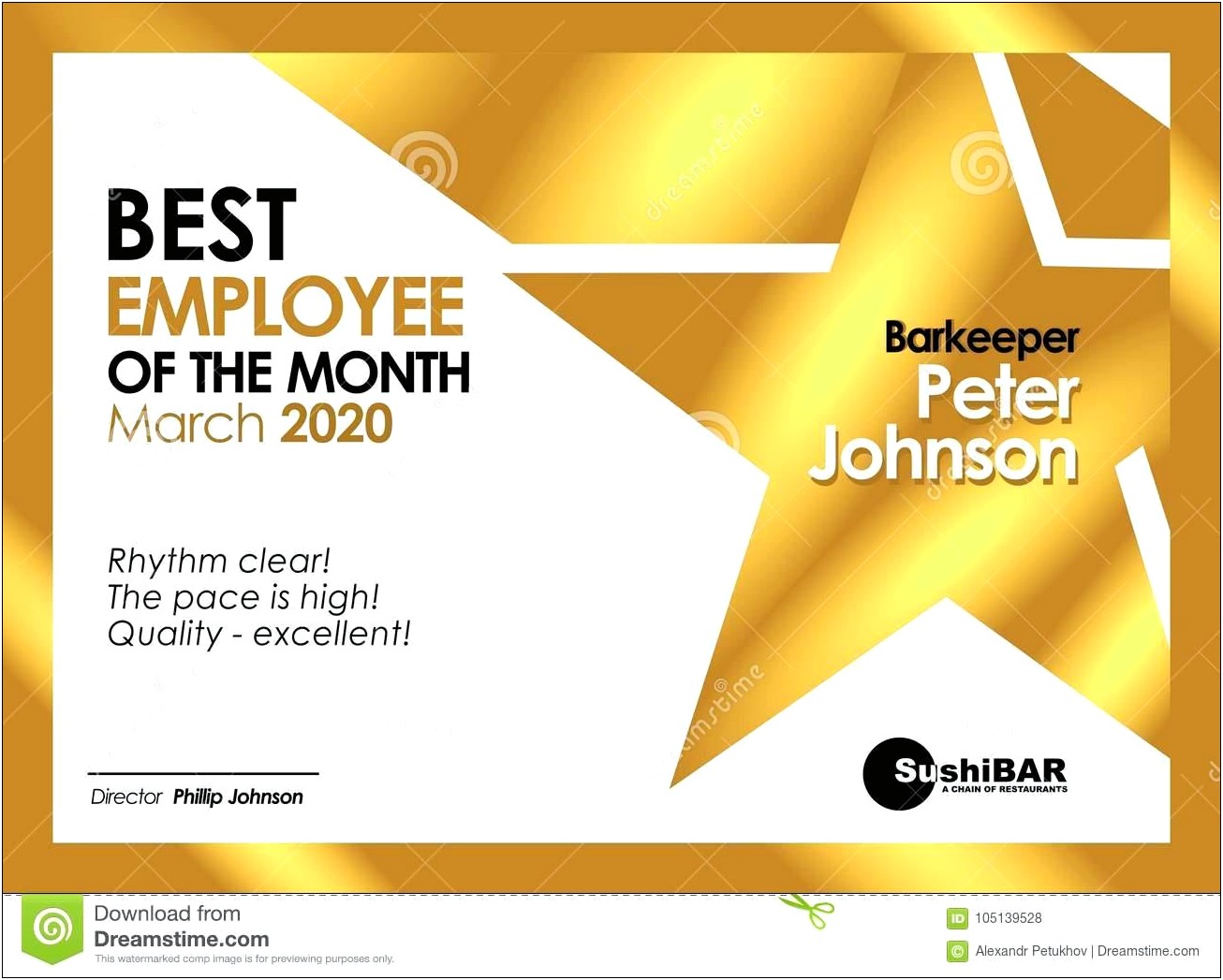 Employee Of The Month Template Download