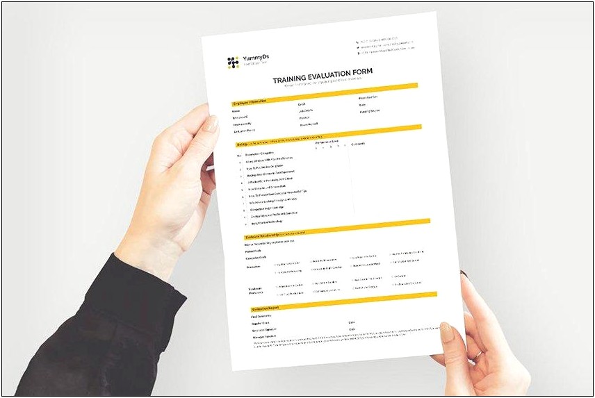 Employee Training Evaluation Form Template Word
