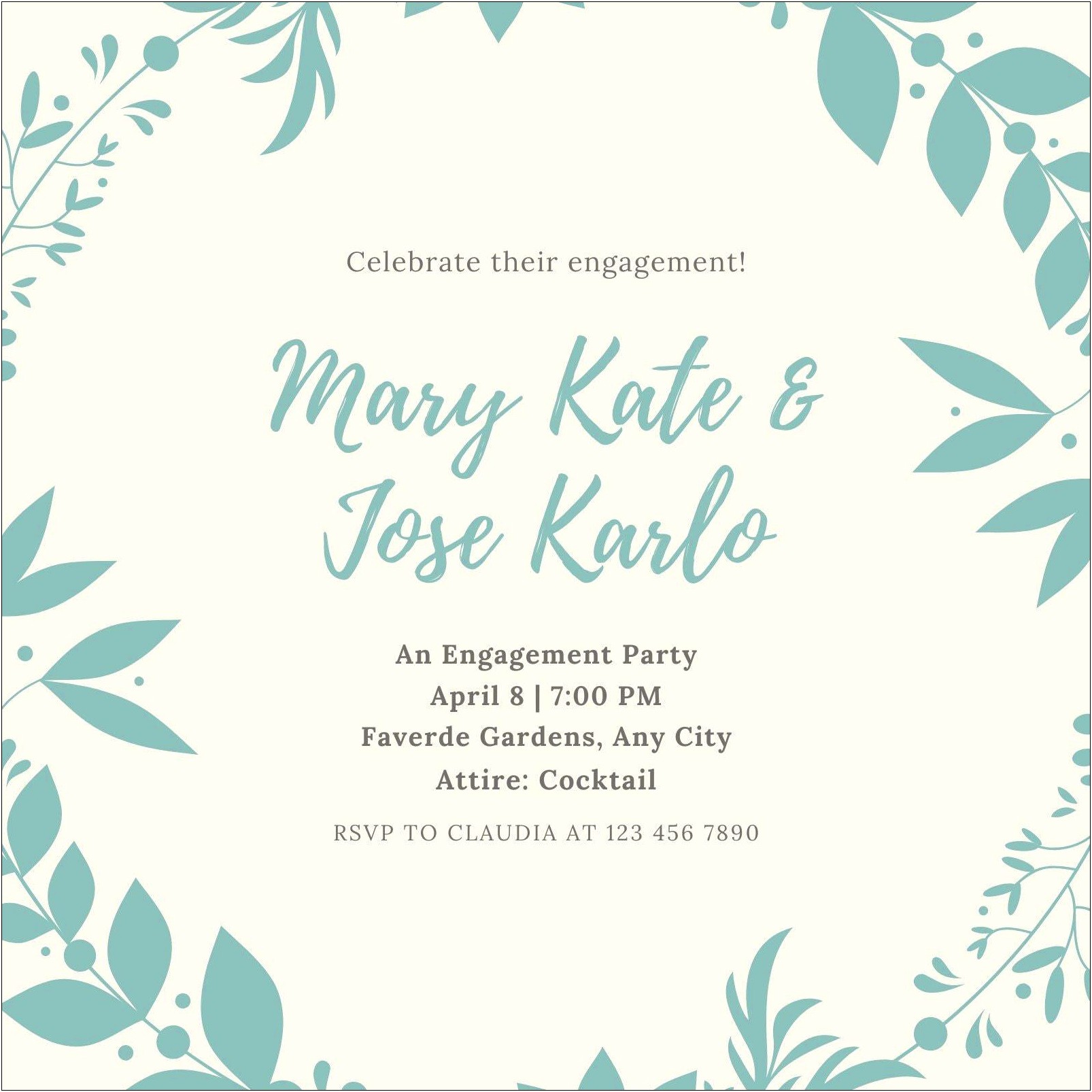 Engagement Invitation Templates For Microsoft Word