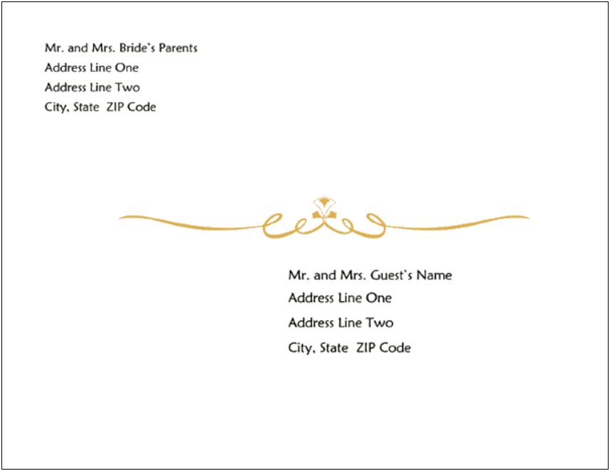 Envelope 10 With Left Window Word Template