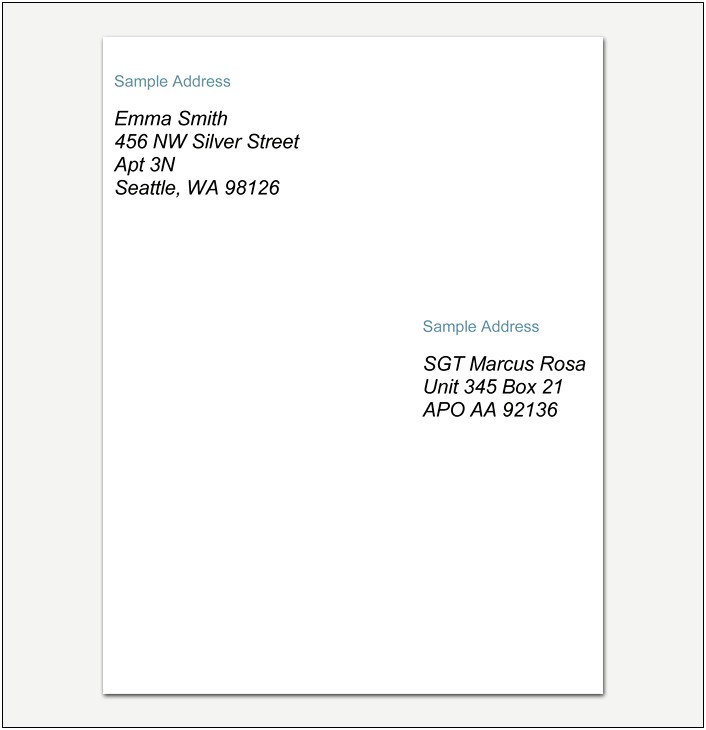Envelope Address Template Word For Phone