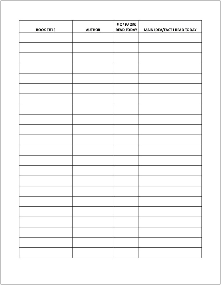 Equipment Sign Out Sheet Template Word