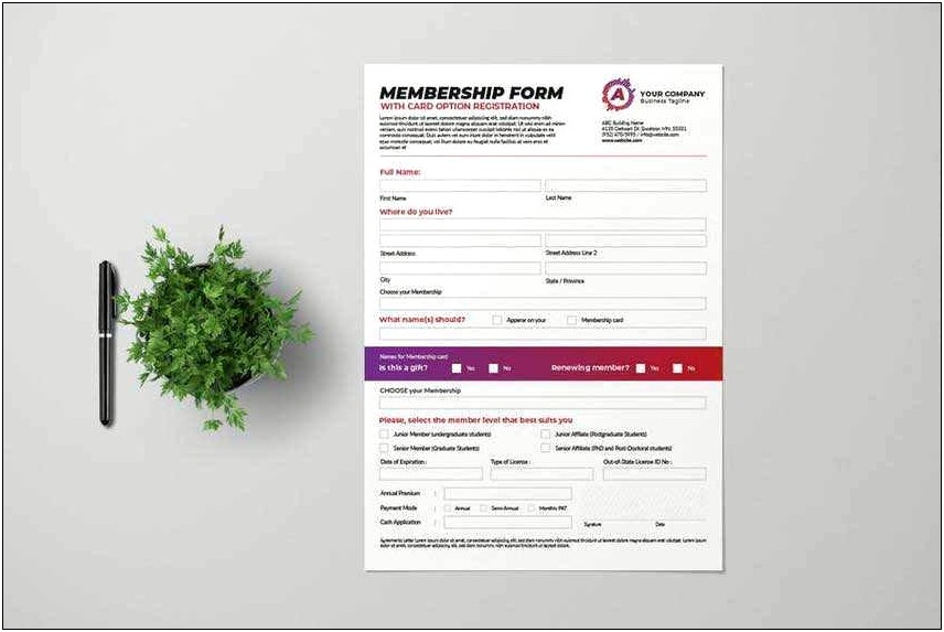 Event Registration Form Template Microsoft Word