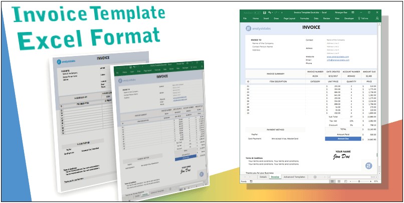 Excel 2007 Service Invoice Template Download
