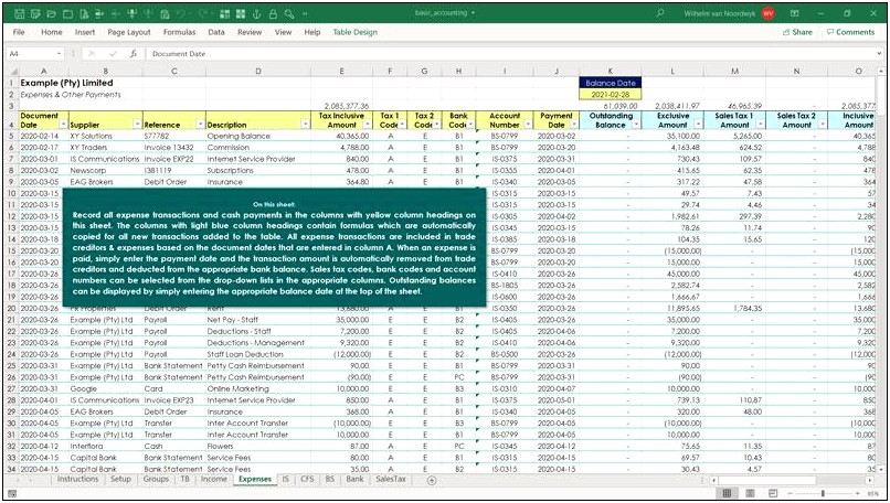 Excel Download Chart Of Accounts Template