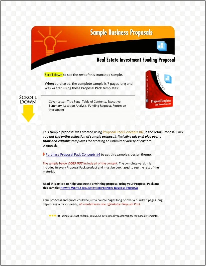 Executive Summary For Proposal Template Download