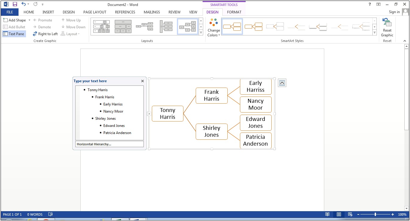 Family Tree Diagram Template Microsoft Word