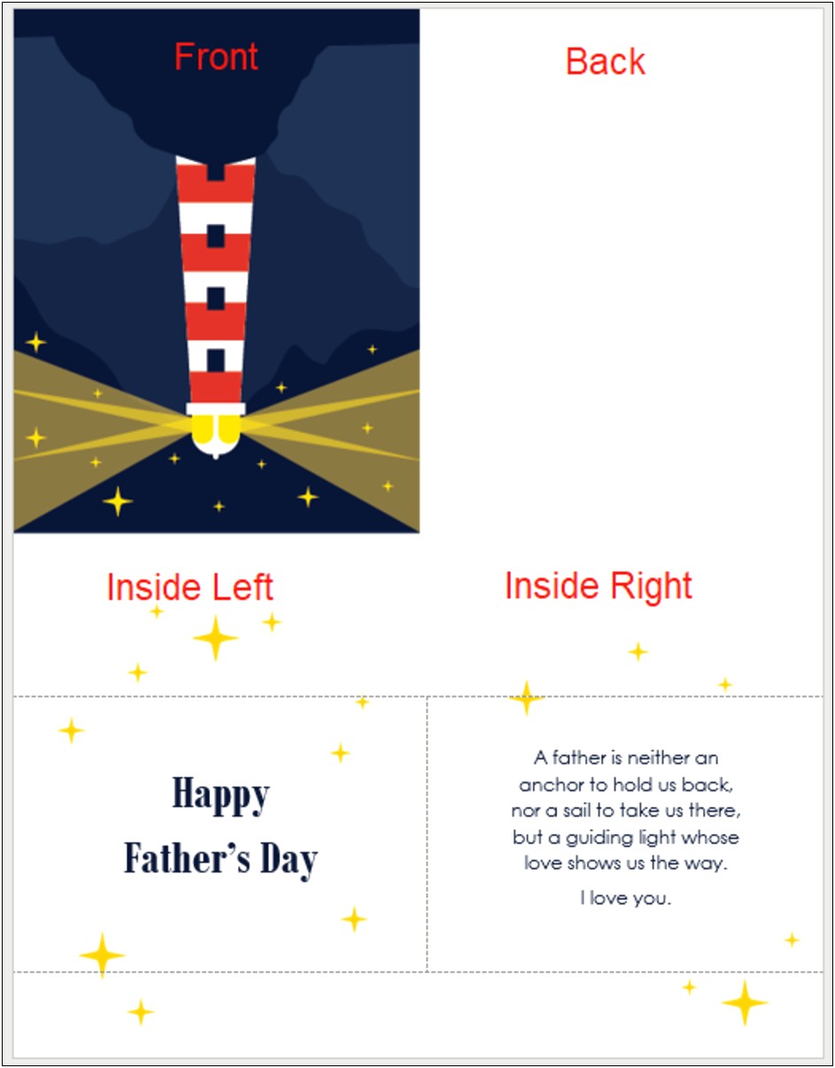 Father's Day Microsoft Word Template