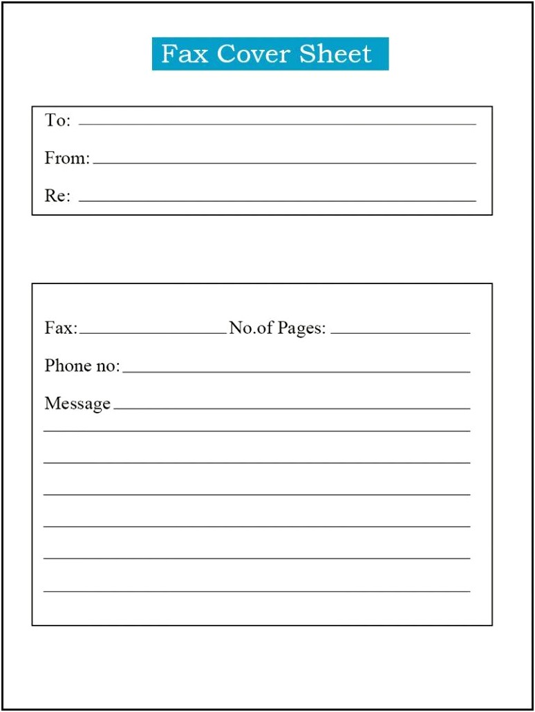 Fax Cover Sheet Microsoft Word 2007 Template