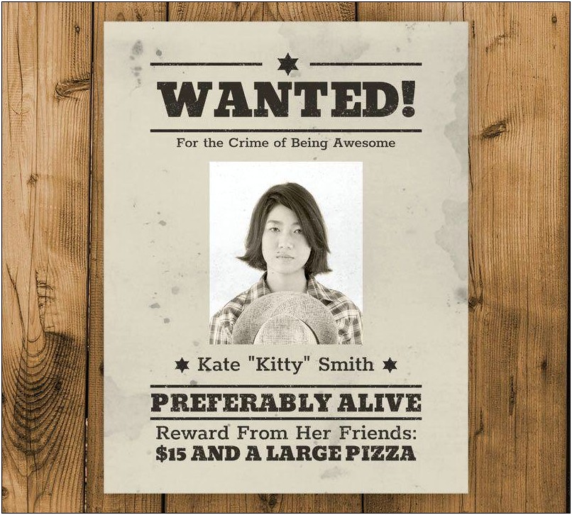 Fbi Most Wanted Poster Template Word