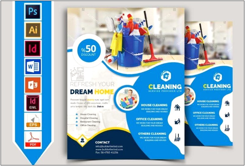 Fillable And Download Cleaning Template Flyer