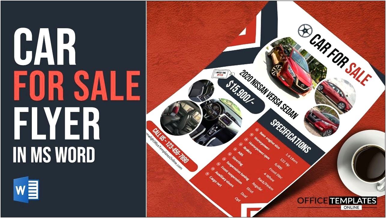 Fillable Car For Sale Sign Template Microsoft Word