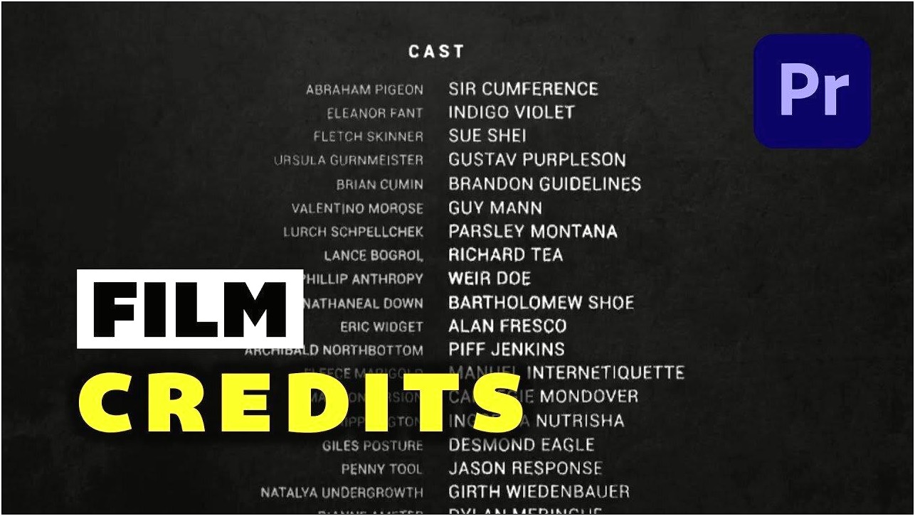 Film Closing Credits Template In Word