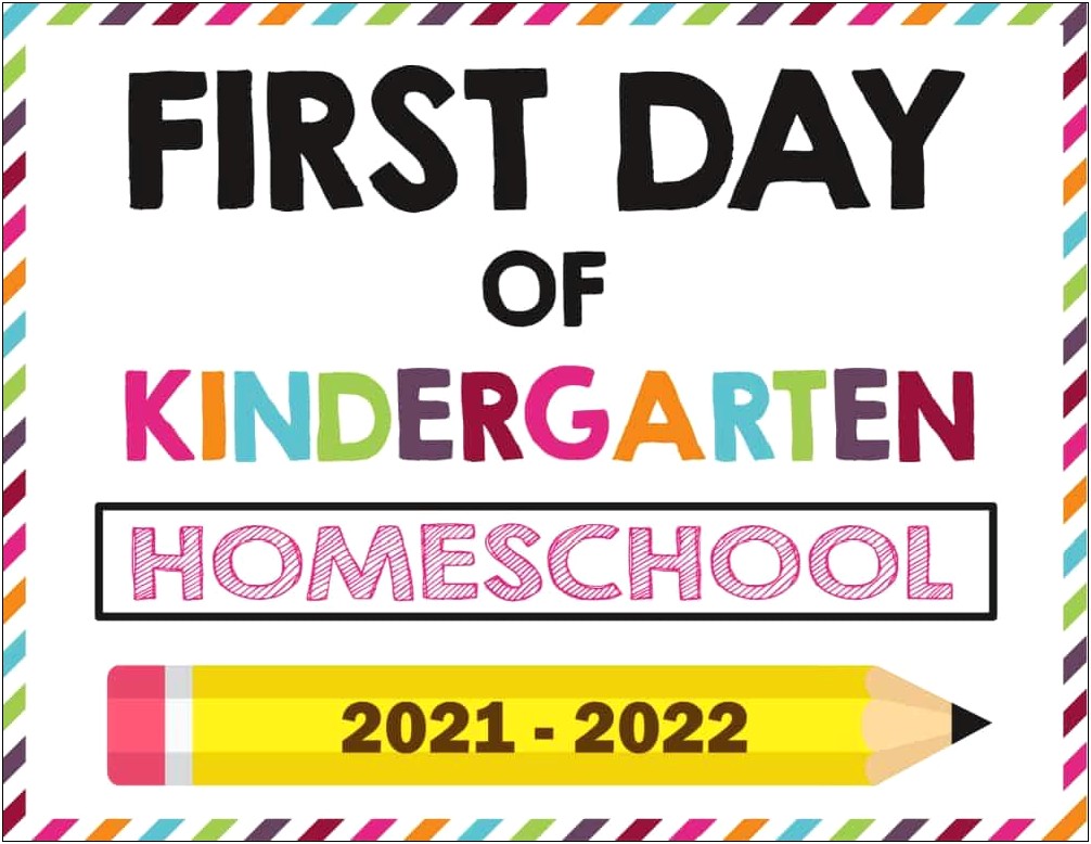 First Day Of School Template Word