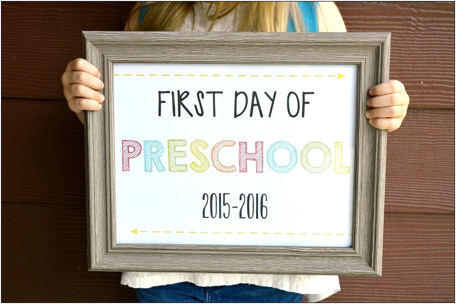 First Day Of School Word Template