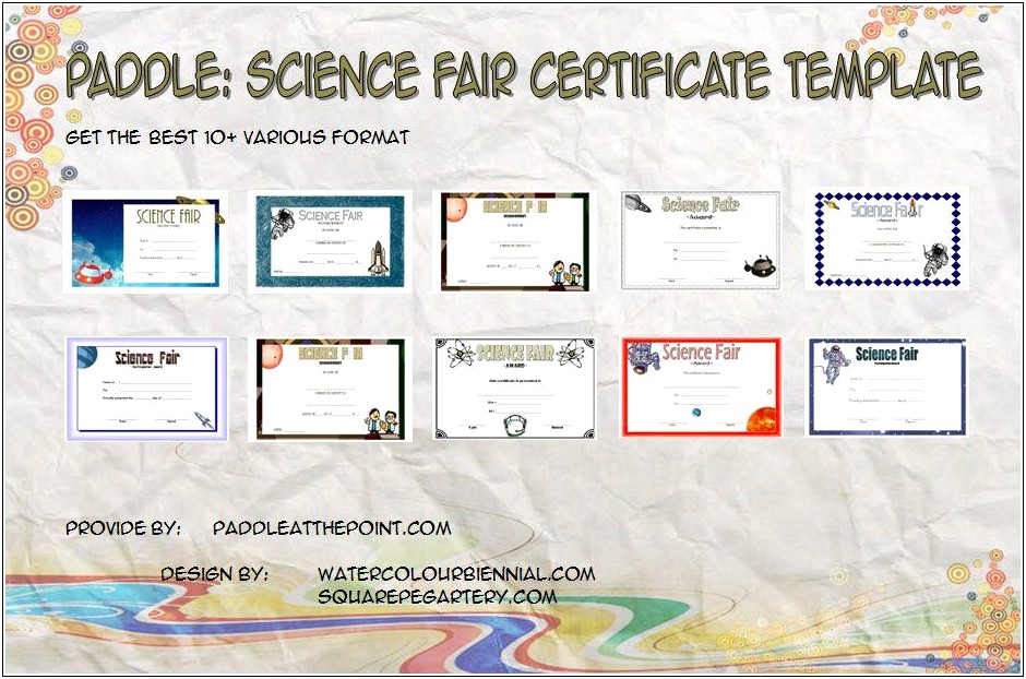 First Place Science Fair Certificate Templates For Word
