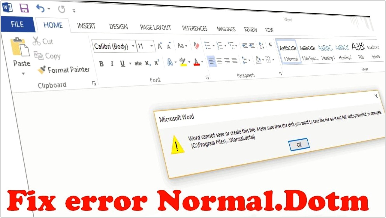 Fix Microsoft Word Normal Dotm Template Mac