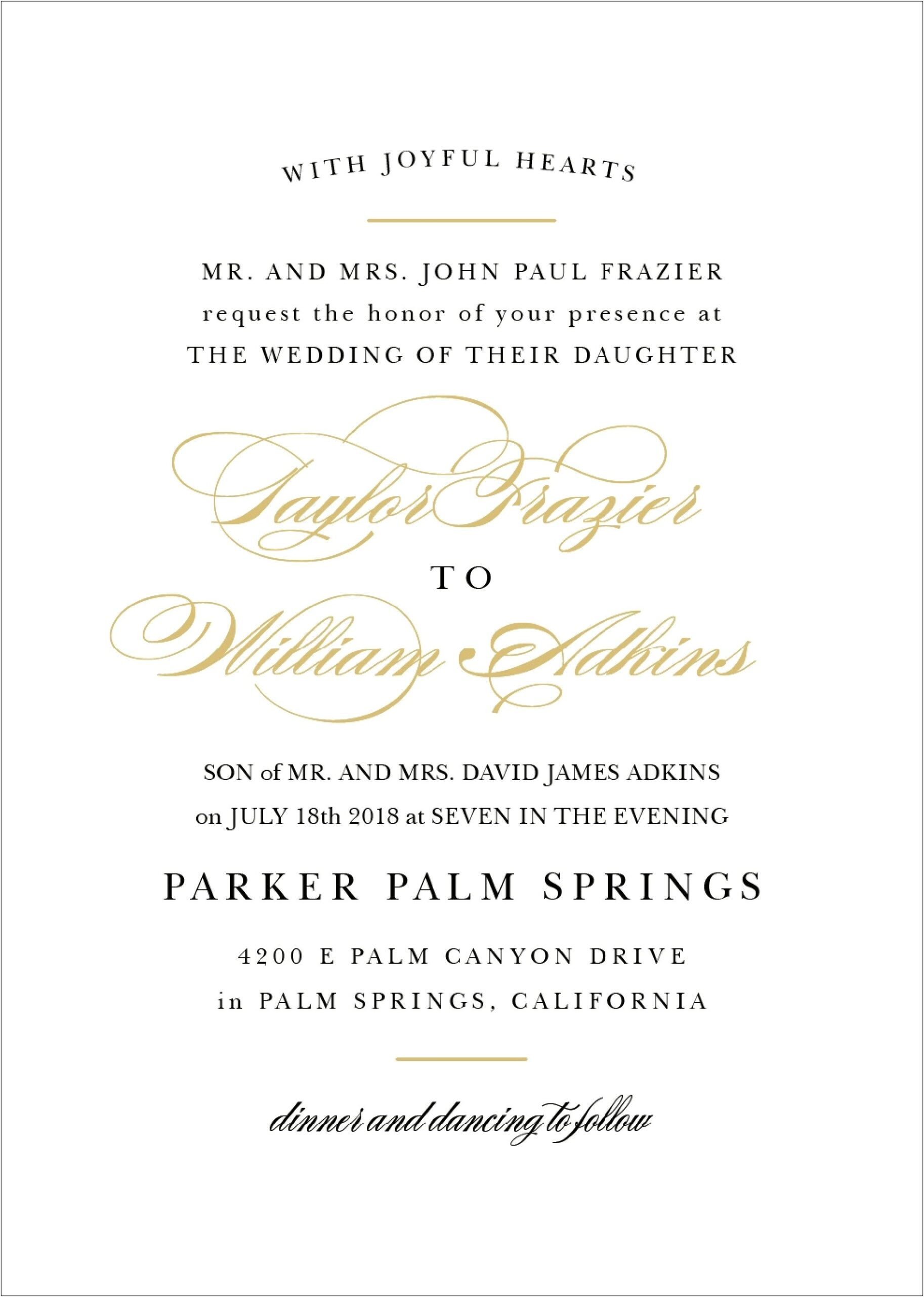 Formal Wedding Invitation Email To Manager
