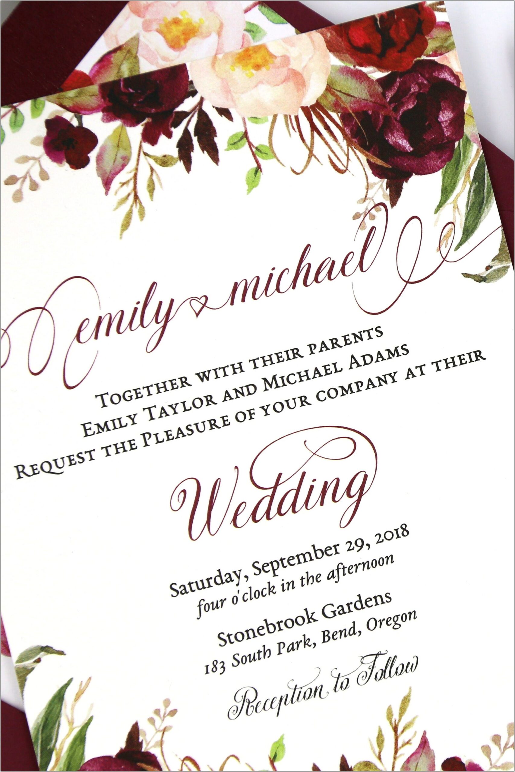 Formal Wedding Invites Hosted By Parents