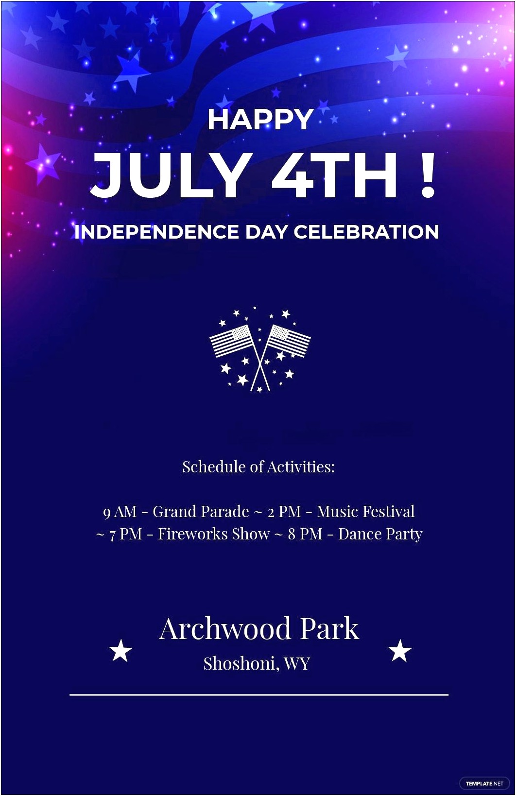 Fourth Of July Flyer Template Word