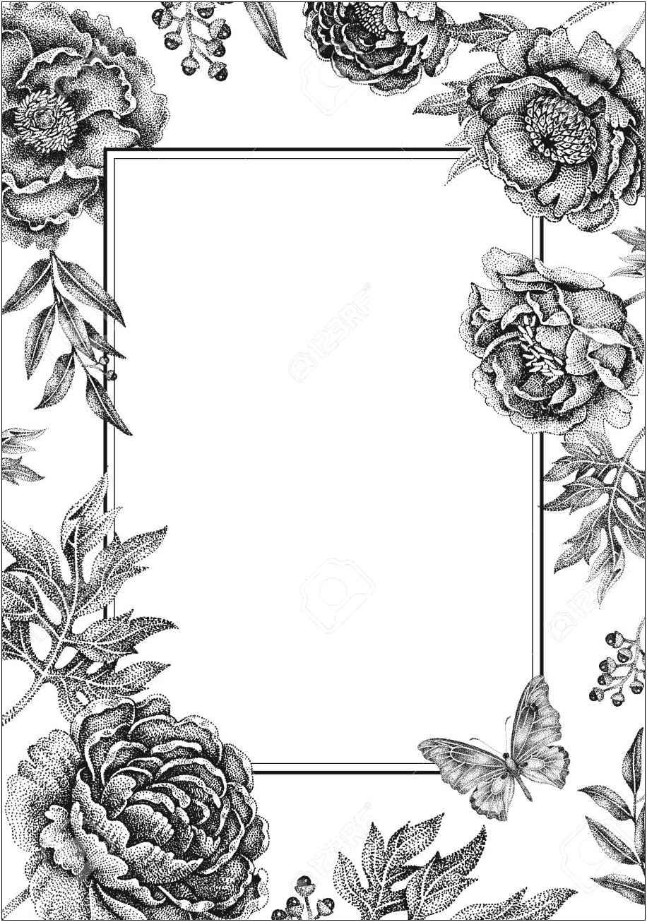 Frames For Wedding Invites Black And White