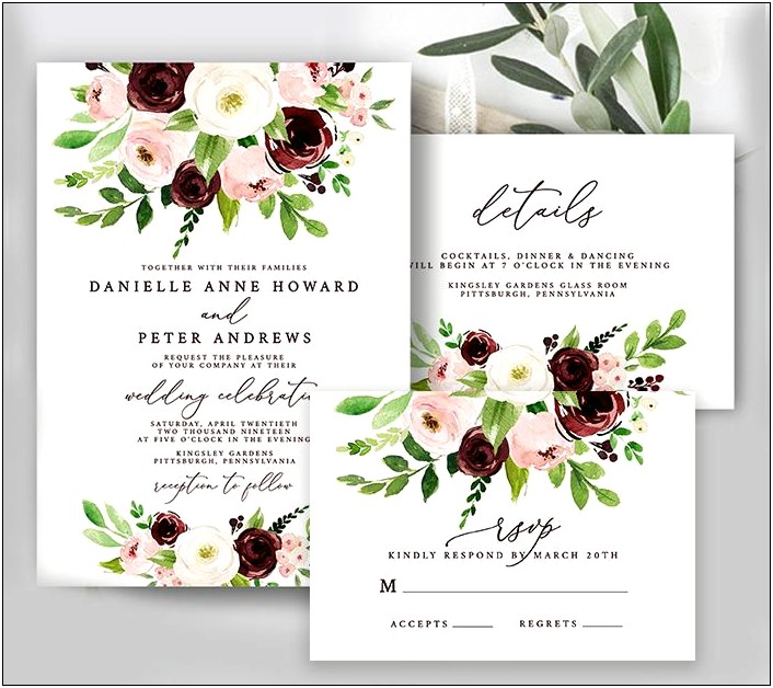 Free Download Blank Wedding Invitation Card