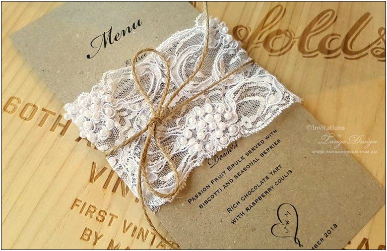 Free Kraft Paper And Lace Wedding Invite Download