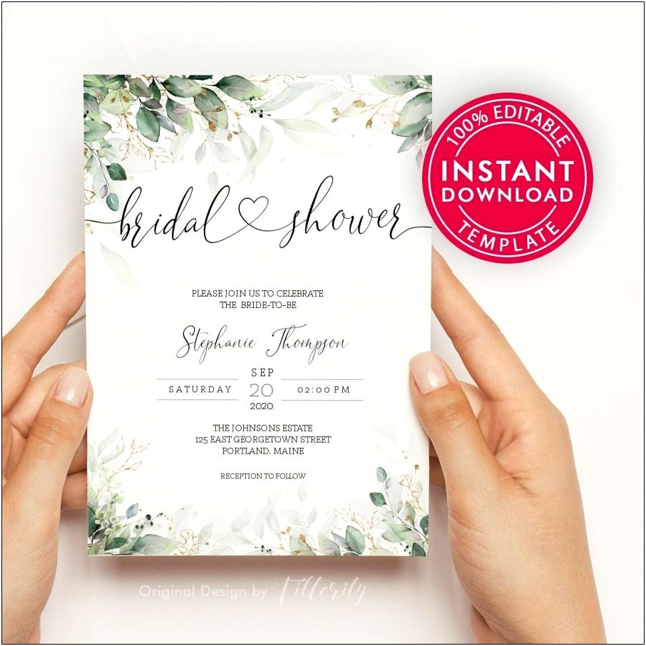 Free Online Printable Wedding Shower Invitations