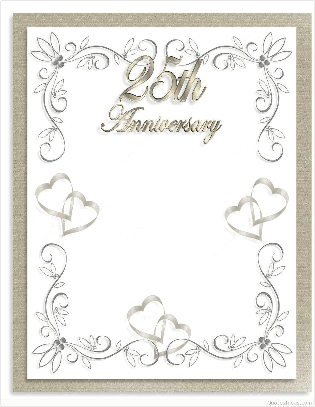 Free Printable 25th Wedding Anniversary Party Invitations